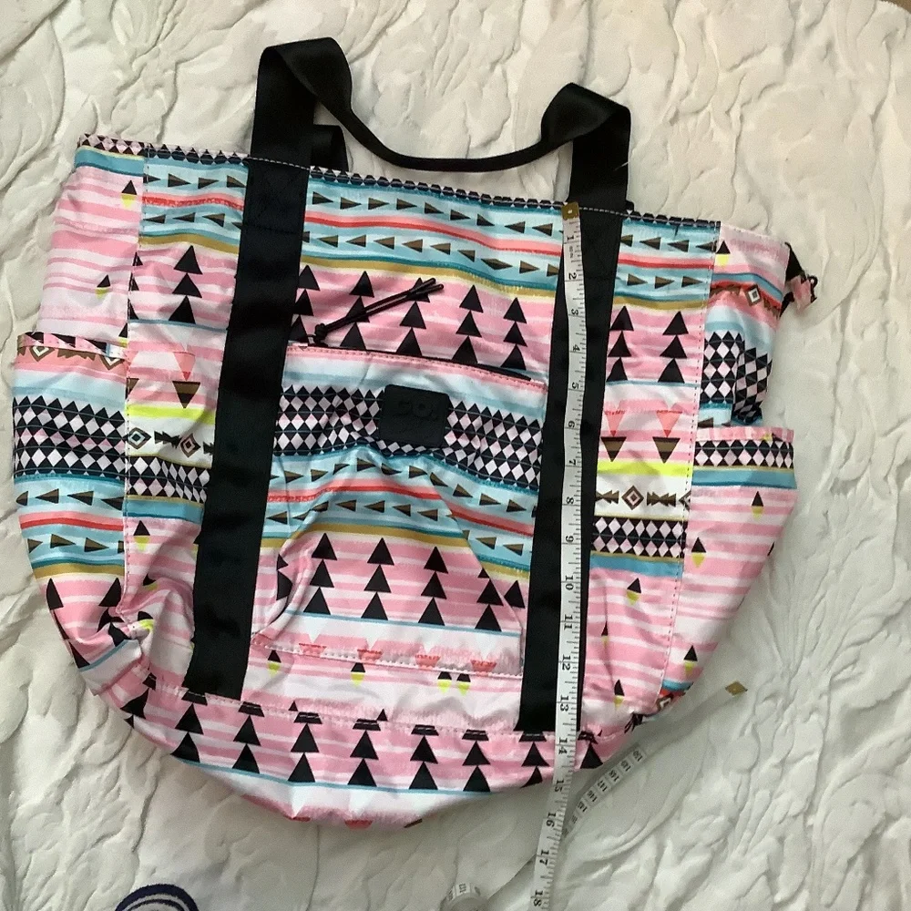 EUC GO! SAC tote overnight‎ diaper bag tote 3 piece set Aztex